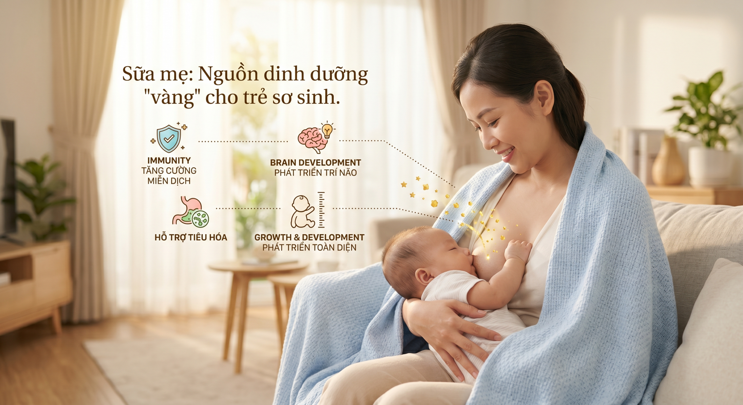 Kích sữa và duy trì nguồn sữa mẹ quý giá.