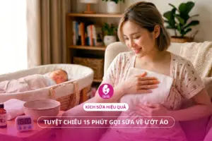 Kích sữa hiệu quả: Tuyệt chiêu 15 phút gọi sữa về ướt áo