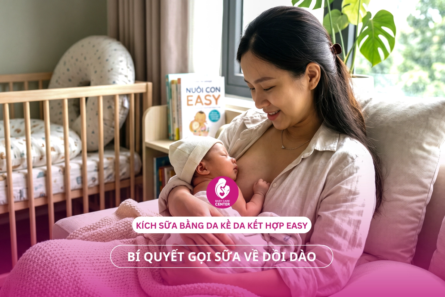 Kích sữa bằng da kề da kết hợp EASY: Bí quyết gọi sữa về dồi dào